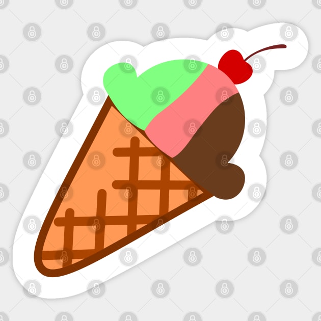 Chocolate Cherry Pistachio Spumoni Dessert Ice Cream Sticker by CrocoWulfo